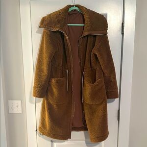 Varley Logan Brown Teddy Jacket